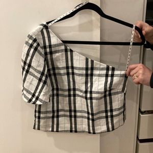 Saba linen one shoulder shirt